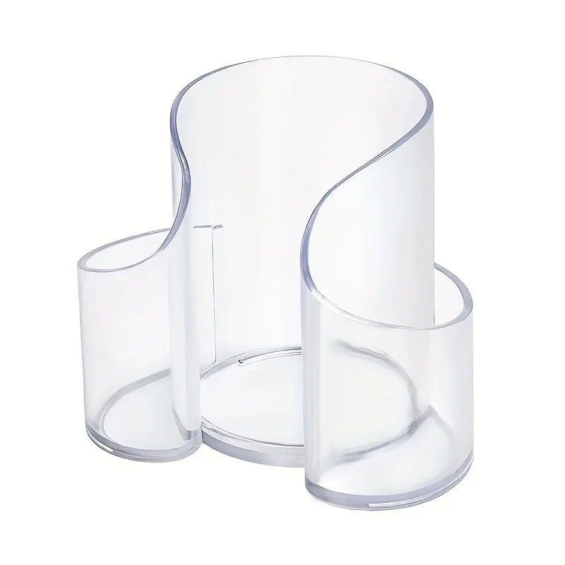 Cotton Pad QTips Holder, Bathroom Cups Dental Floss Dispenser, Storage Organizer for Cotton Pad QTips Paper Cup Floss, Bathroom Oasis Select Clear