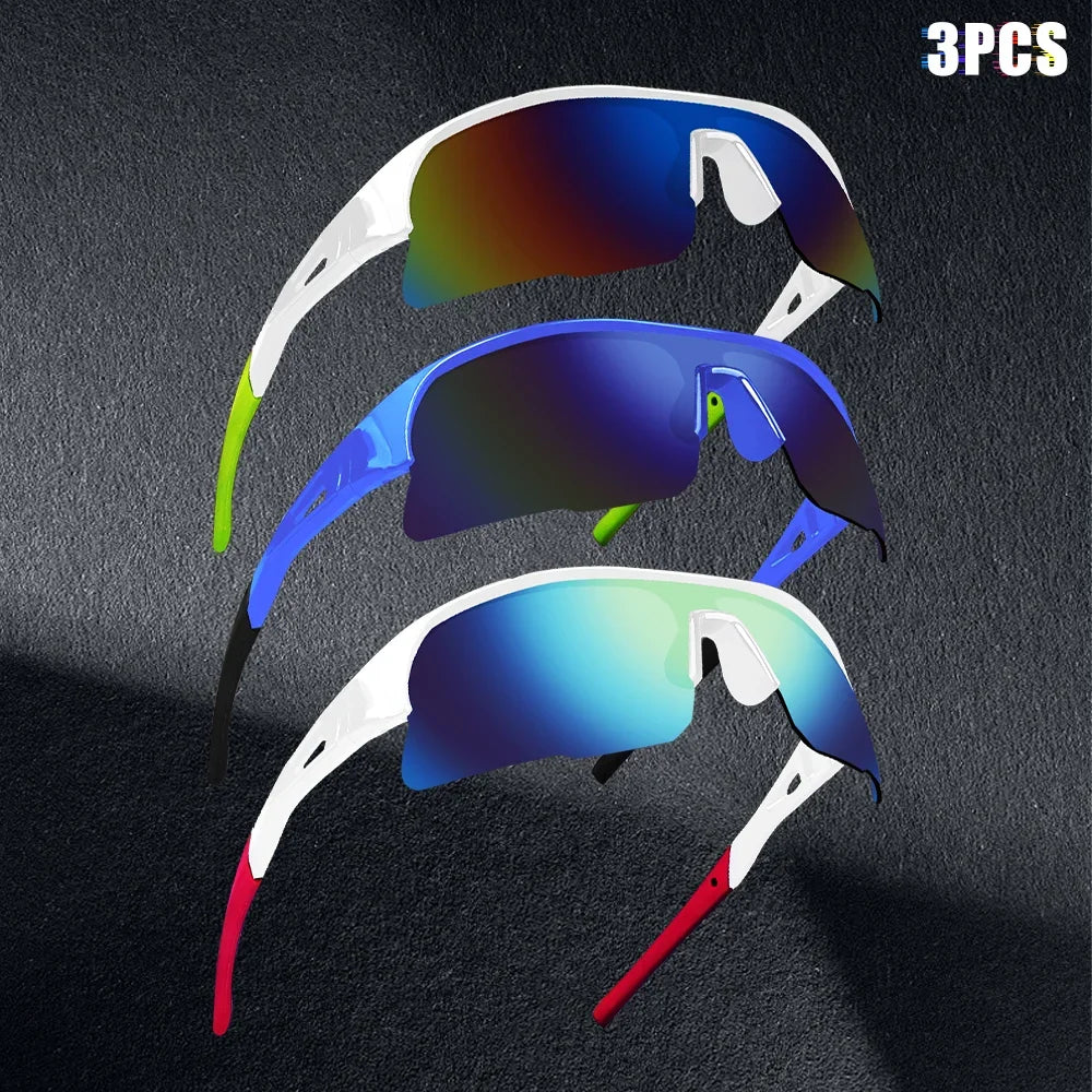 Cycling Glasses UV Protection Sports Sunglasses Lightweight Frame Surround Windproof Glasses for Cycling Running Hiking Oasis Select N-YJ-918534-T