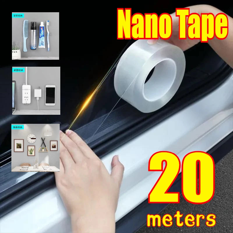 Ultra-Strong Nano Double-Sided Tape Thick Transparent Waterproof High Viscosity Multipurpose Reusable Gel Grip Tape Oasis Select