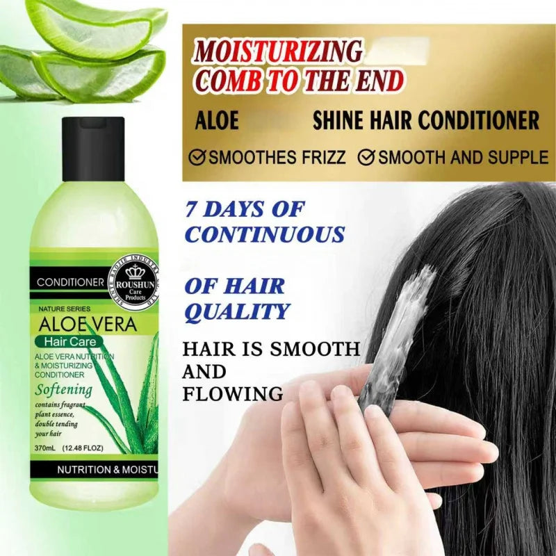 ROUSHUN Aloe Vera Shampoo & Conditioner Set – All Hair Types