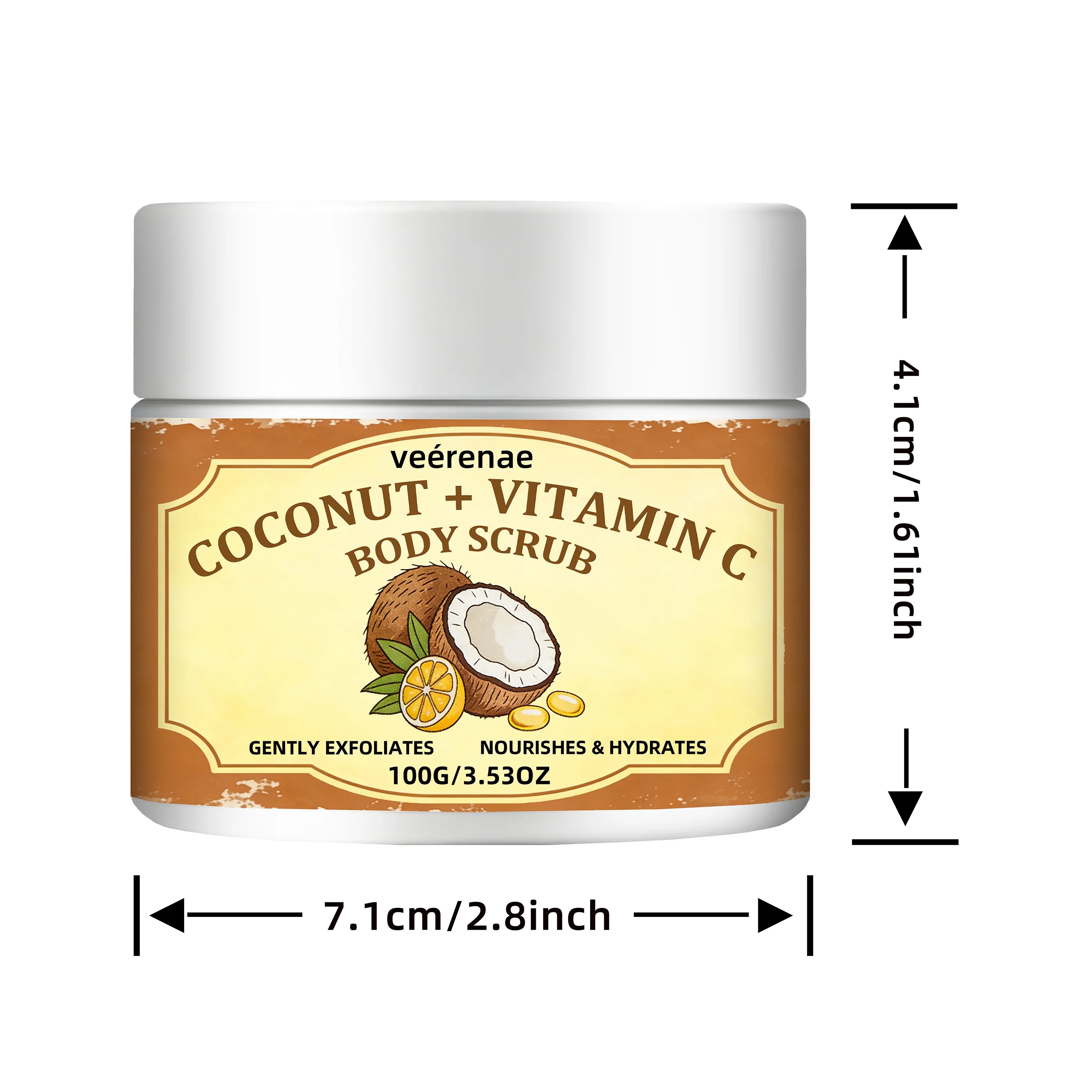 veérenae Coconut Vitamin C Body Scrub – All Skin Types