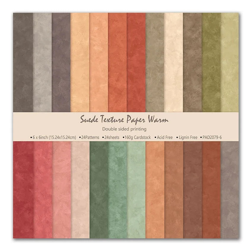 6x6 Scrapbook Paper 24 Sheets Double-Sided Craft Paper Warm Boho Journaling Supplies for Junk Journal DIY Cards Oasis Select