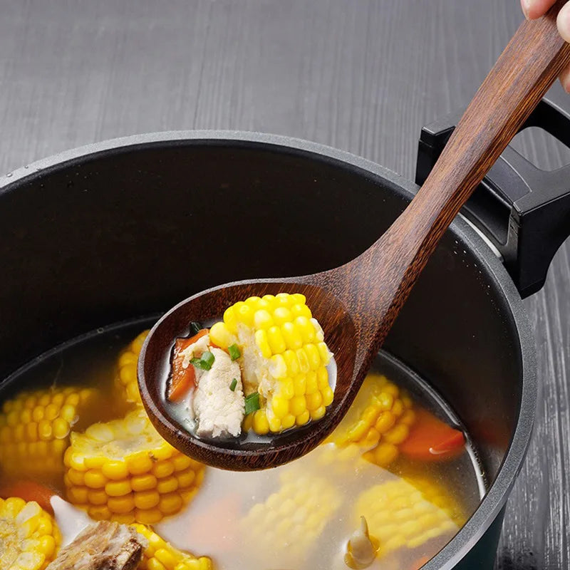 Wooden Spatula Cookware Non-Stick Cooking Spoon High Temperature Resistant Household Spatula Baking Utensil Kitchen Tools Oasis Select
