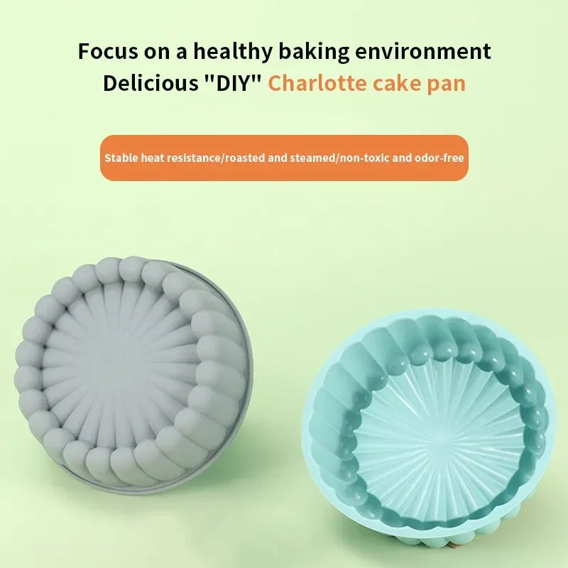 1PC Silicone Cake Pan Multi-Functional Round High Temperature Resistant DIY Baking Mold Oasis Select