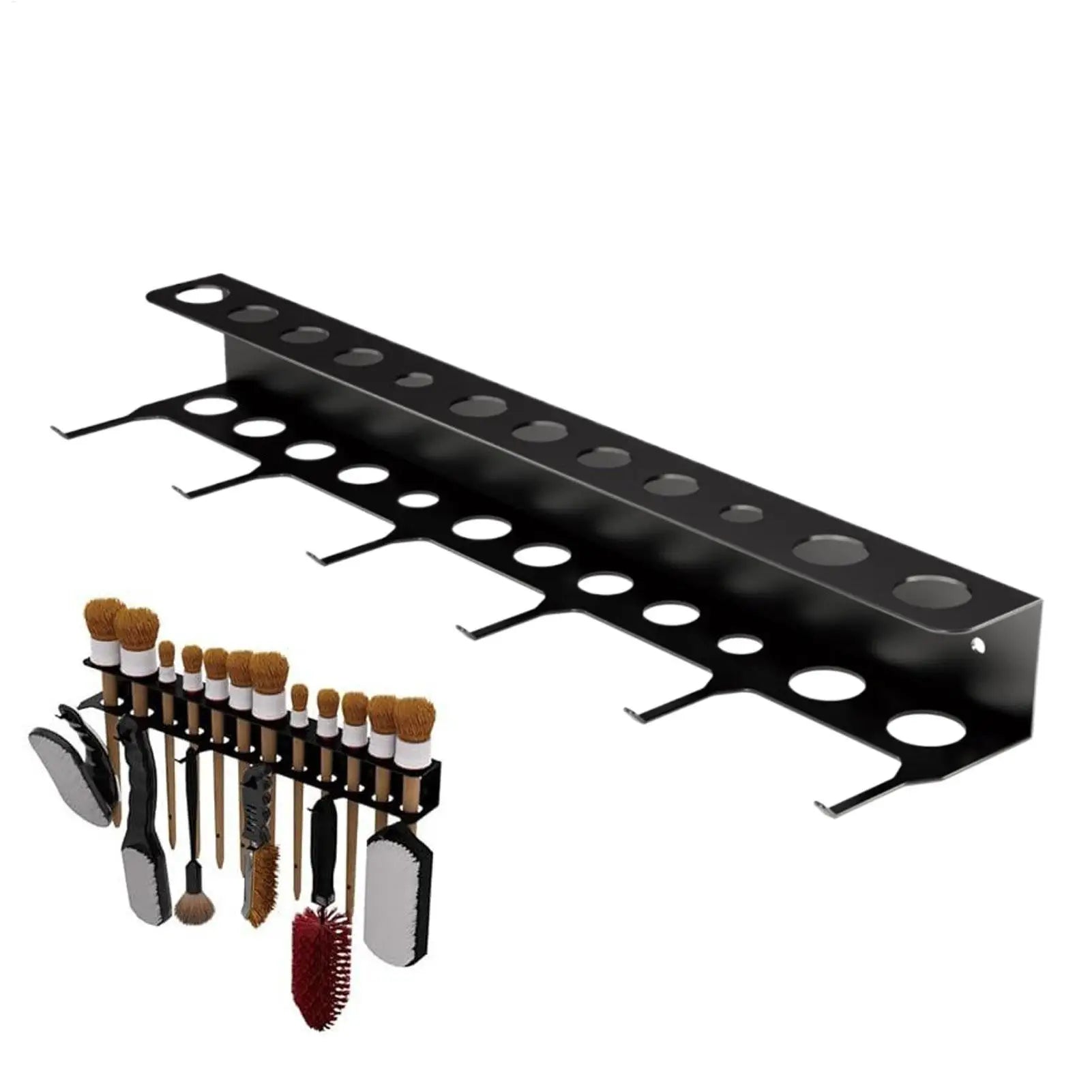 Detailing Brush Hanger Heavy-Duty Space Saving Cleaning Tool Storage with Hooks Car Wash Tool Storage for Work Garage Wash Home Oasis Select