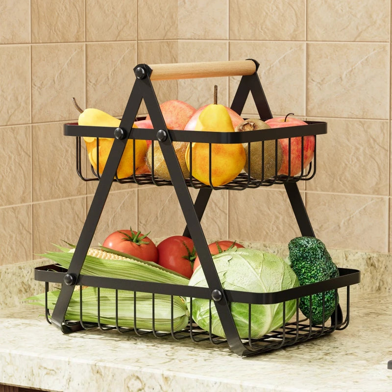 Kitchen Multifunctional Vegetable and Fruit Storage Rack Fruit Plate Snack Vegetable Shelf Portable Candy Tray Fruit Basket Oasis Select