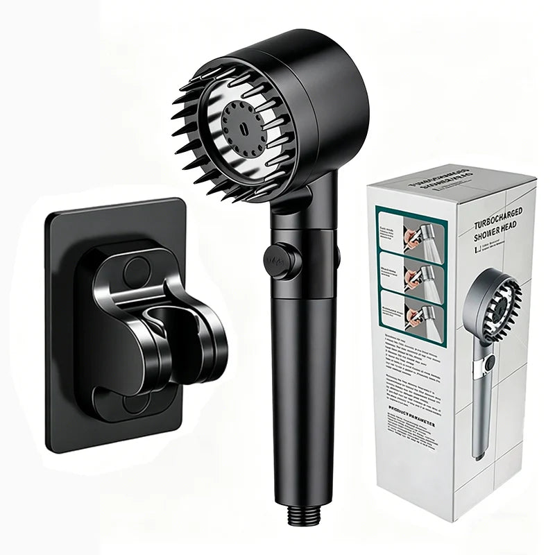 3-Mode High Pressure Filter Shower Head | One-Click Stop