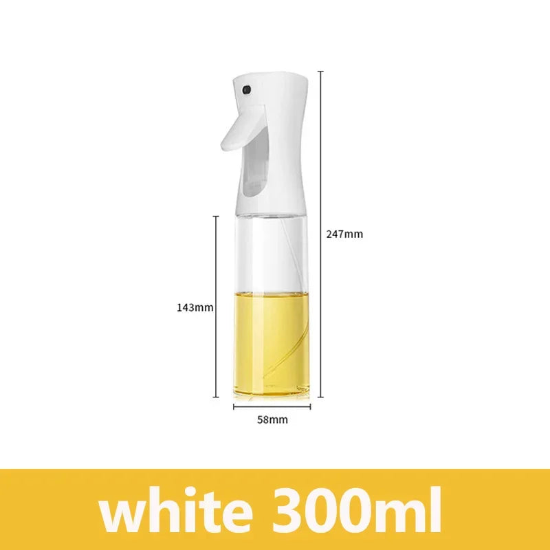 200\300\500ml Kitchen Oil Spray Bottle Olive Acid Sprayer for Cooking BBQ Baking Oil Dispenser Nebulizer Accessories Gadget Oasis Select 300ml white
