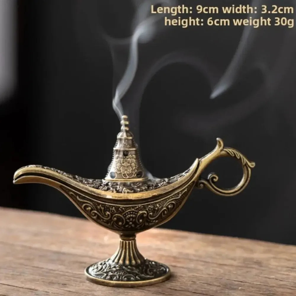 Retro Metal Aromatherapy Burner Elaborate Hollow Carved Cloud Pattern Decor Exotic Style Indoor Fragrance Ornament Elegant Oasis Select