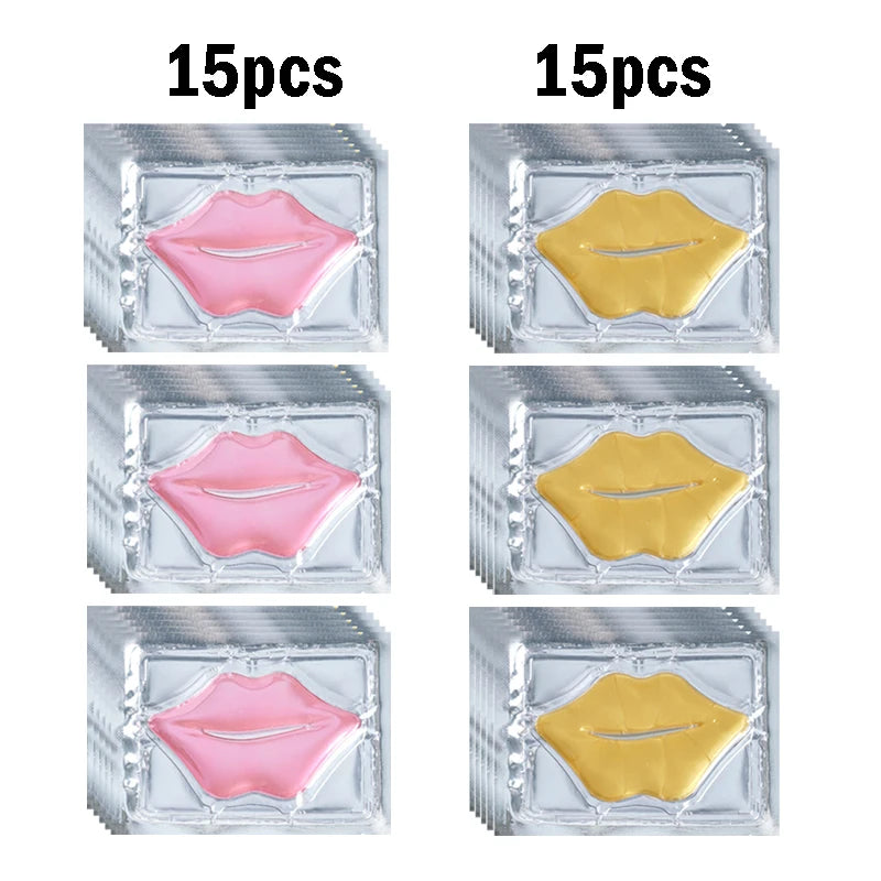 BIOAOUA Crystal Collagen Lip Mask – Plump & Moisturize Lips Collagen Lip Mask Oasis Select Each 15pcs