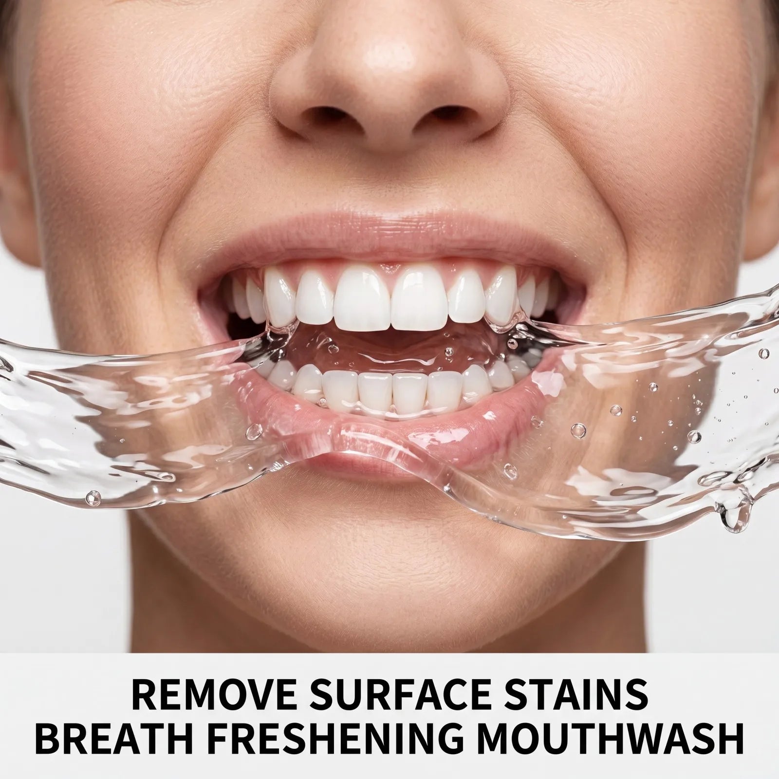 nHAP Anti Stain Mouthwash Whitening Breath Freshening Removes Surface Buildup Gentle Oral Care Mint Long Lasting Home Care 237ml Oasis Select
