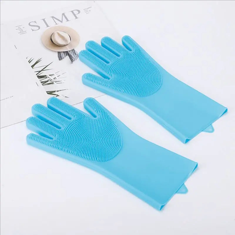 Pet Bath Gloves Thick Anti-scratch Dog Bath Cat Scrub Brush for Scratch Protection Dog Supplies Oasis Select blue