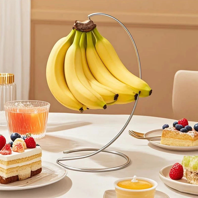 Banana Holder Stand Keep Banana Fresh Modern Rack Hanger Tree Stand Hook for Kitchen Countertop Cute Kitchen Gadget Oasis Select