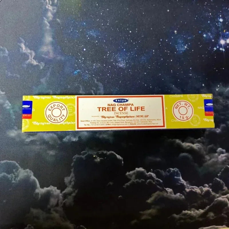 SATYA Super Hit Incense, Original (4 /8 /12boxes X 15g) - Aroma of Herbs Massala for Meditation, Relaxation and Yoga Oasis Select TREE OF LIFE 8 small boxes