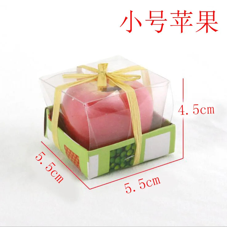 Creative Christmas Eve Gifts Apple Candles Fruit Candles Birthday and Christmas Decorations Oasis Select S-5.5x5.5x4.5CM