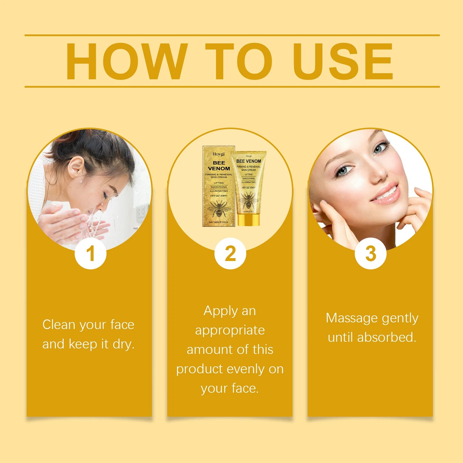 Hoygi Bee Venom Face Cream – Firming Anti-Aging Lift 60g