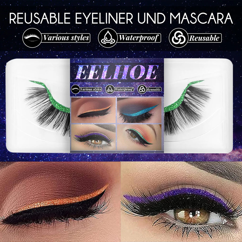 7color Glue-Free Faux Mink 3D Self-Adhesive Eyeliner Lash Stickers Waterproof Sweatproof False Eyelashes Stickers Eye Makeup Oasis Select
