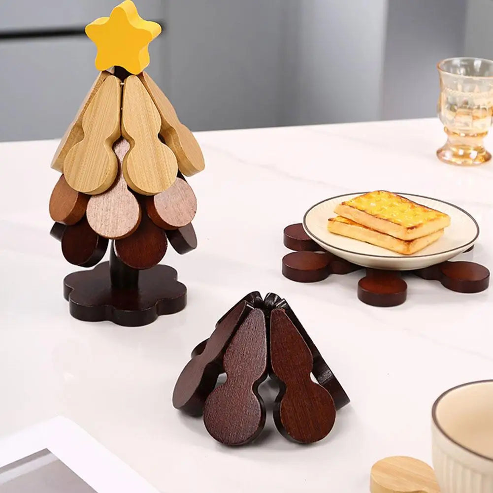 Tree Insulation Mat Solid Wood Dining Table Anti Scalding Mat Pot Mat Festival Gift Creative And Personalized Home Decoration Oasis Select