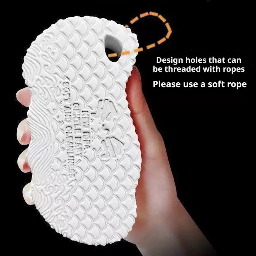 Painless Bath Sponge Brush Exfoliating Scrubber Magic Rub Mud Sponge For Adults Baby Kids Household Shower Scrub Cloth Bathing Oasis Select