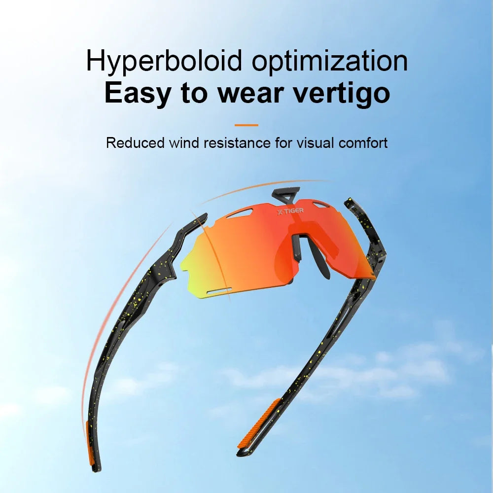 X-TIGER Children's Cycling Glasses UV400 Protection TR90 Ultralight MTB Bike Outdoor Sports Sunglasses Windproof Sun Visor Oasis Select