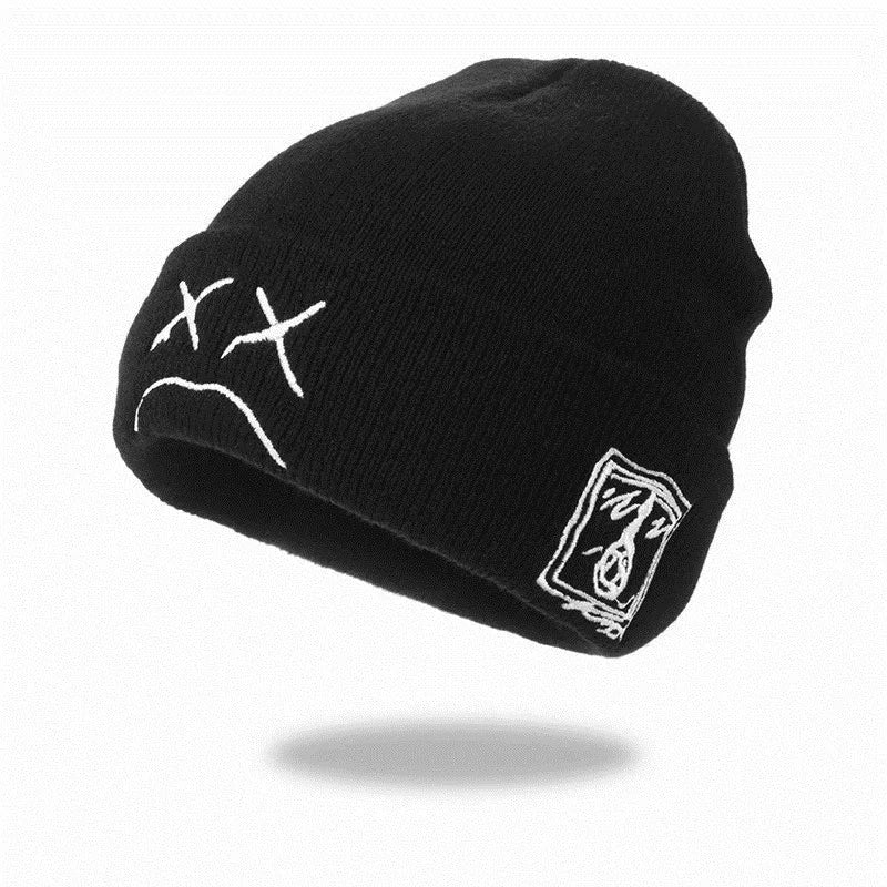 Hip-hop minimalist heart knit winter hat band rock knitted hat cold cap embroidered knit hat Oasis Select