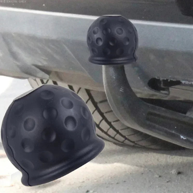 50mm Tow Bar Ball Cover Cap Universal Rubber Ball Hood Trailer Hitch Protect Towball Trailer Ball Cover Black Car Accessories Oasis Select