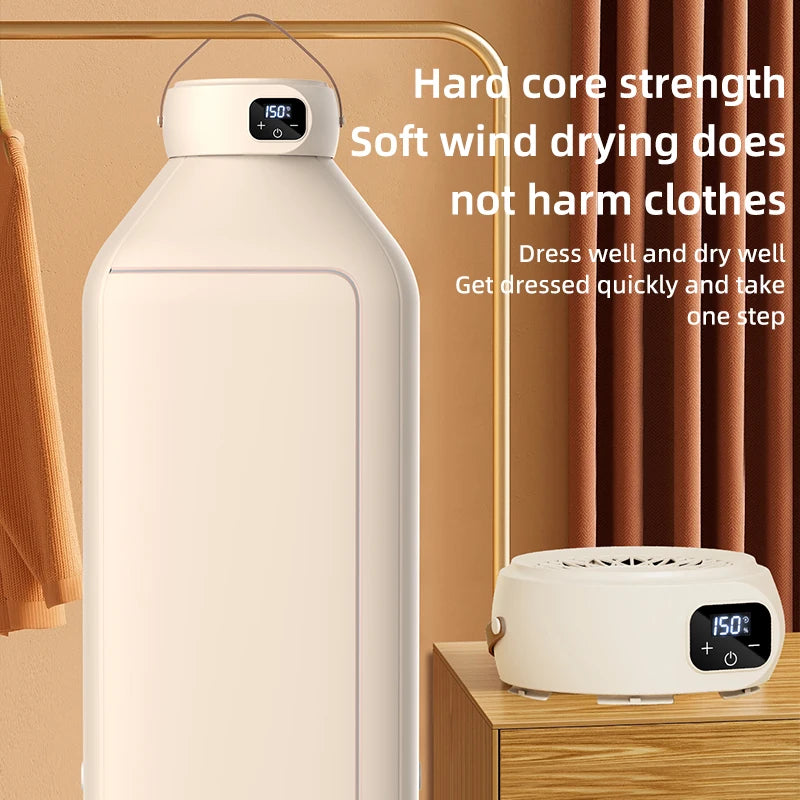 Portable Electric Dryer Multifunctional Dryer Foldable Timed Fast Drying Low-noise Warm Air Heating Clothing Care Mini Dryer Oasis Select
