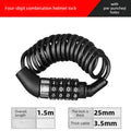 Anti-Theft 4-Digit Combination Lock Steel Cable Chain Bicycle Security Accessory with Password Protection Bike Safety Oasis Select Black