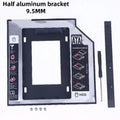 1 Set 2.5" SSD CD DVD To HDD Case Enclosure CD-ROM ODD Optibay Plastic Aluminum Universal 9.5/12.7mm SATA 3.0 2nd HDD Caddy Oasis Select Plastic Aluminum A