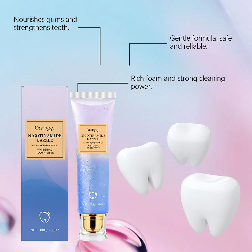 Niacinamide Corrector Toothpaste Whitening Teeth Stain Plaque Remover Protect Enamel Reduce Yellowing Tooth Refreshing Oral Care Oasis Select