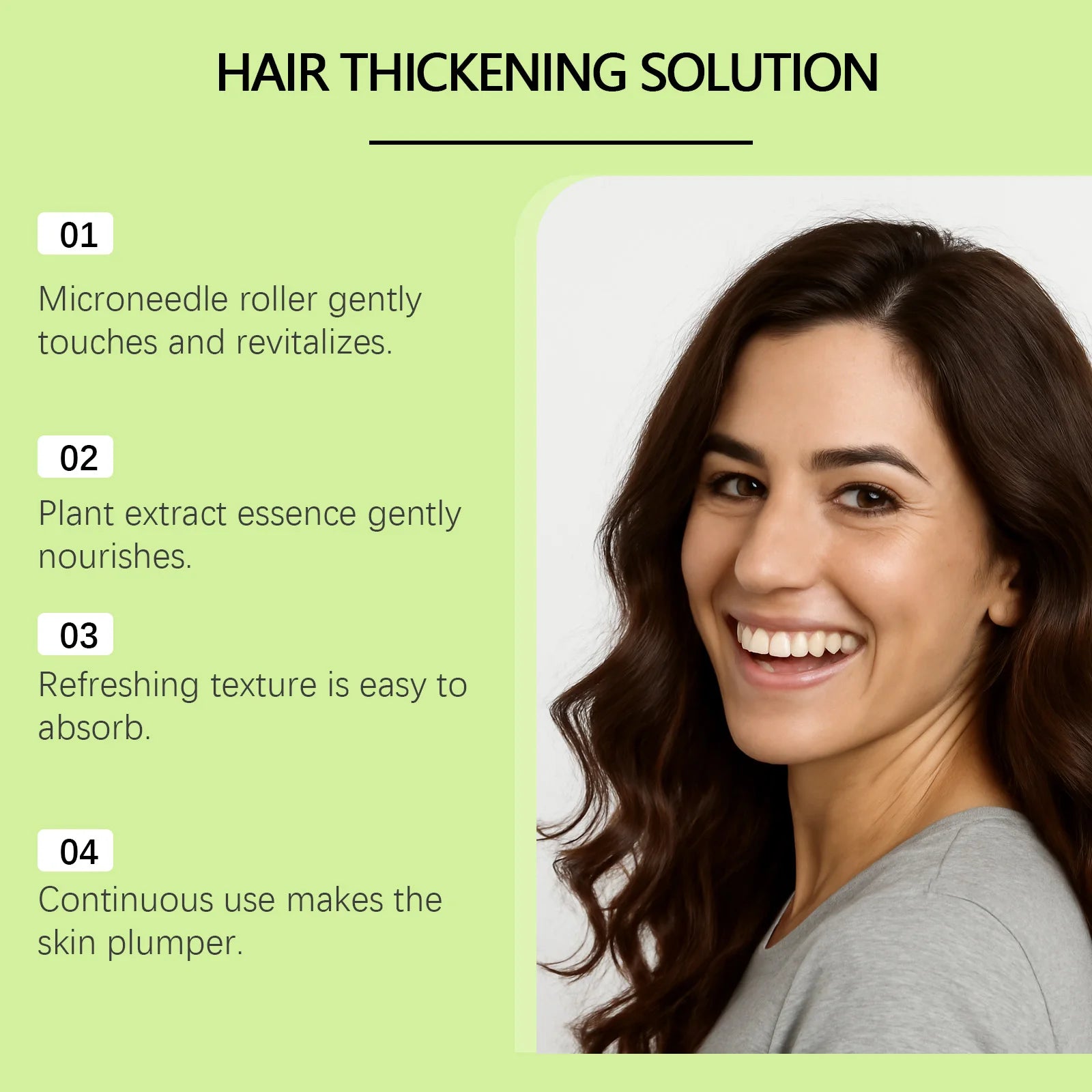 Hair Essential Care Serum Microneedle Roller Set Hair Follicle Care Nourishing Scalp Hair Care Hair Thicken Conditioner Essence Oasis Select