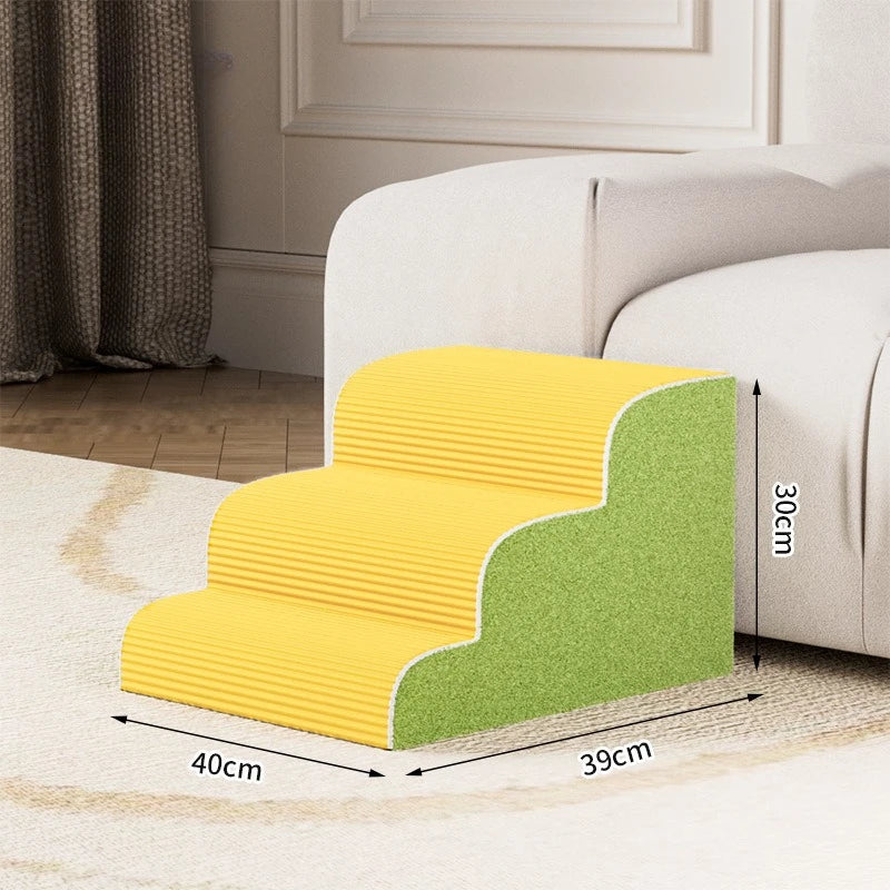 Puppy Stairs Foam Pet Secure Stairs Ramps Non-Slip Ladder dog supplies Pets Protect Older Dog Pet with Joint Pain Sofa Bed Ladde Oasis Select