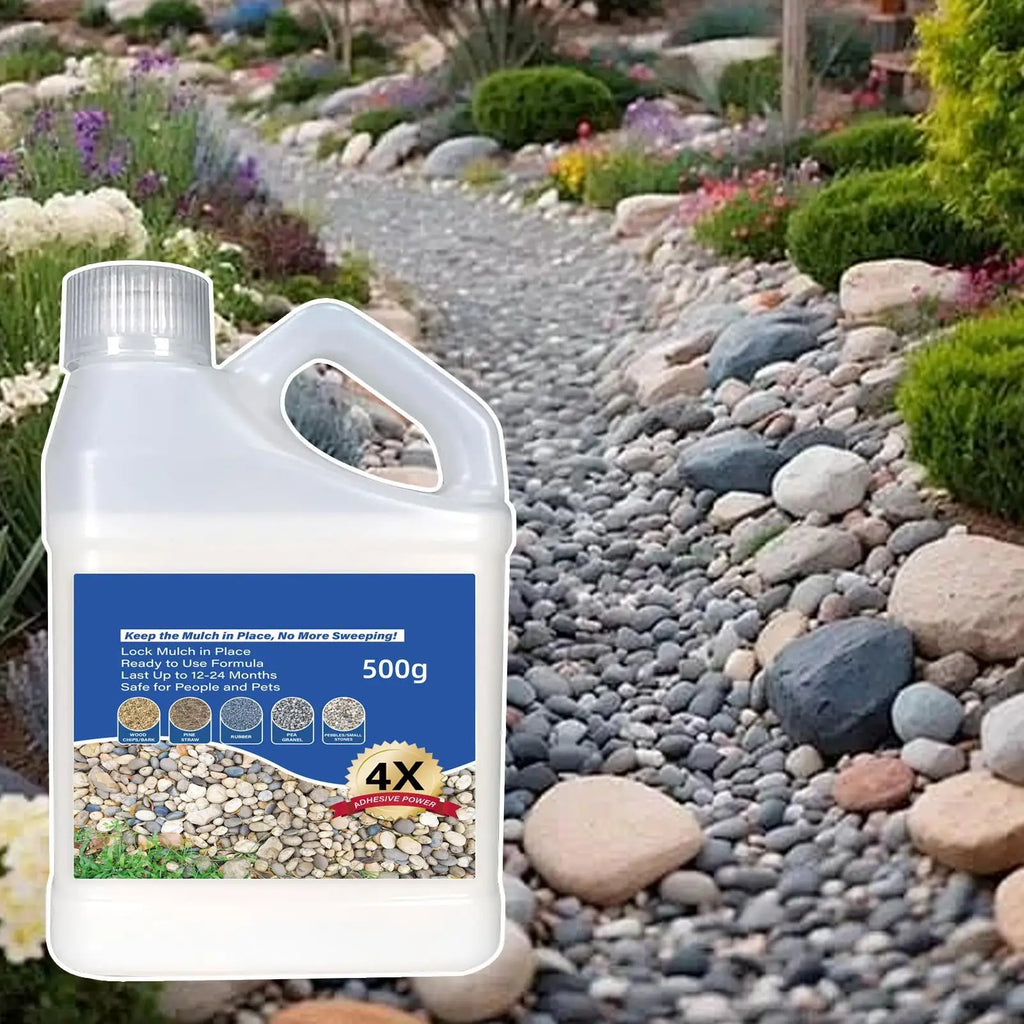 Rock Glue 500g Mulch Rock Adhesive Pea Gravel Sticky Rock Glue Fast Drying Glue Outdoor Yard Patio Stones Landscape Adhesive Oasis Select