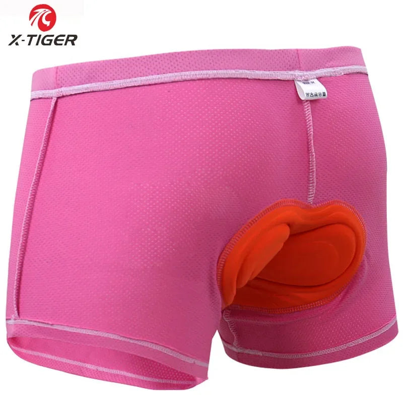 X-Tiger Cycling Shorts Breathable Mesh Shockproof Cycling Underwear 5D Pro Thickened Gel Pad Cycling Shorts Oasis Select XW-DNK-16701 S