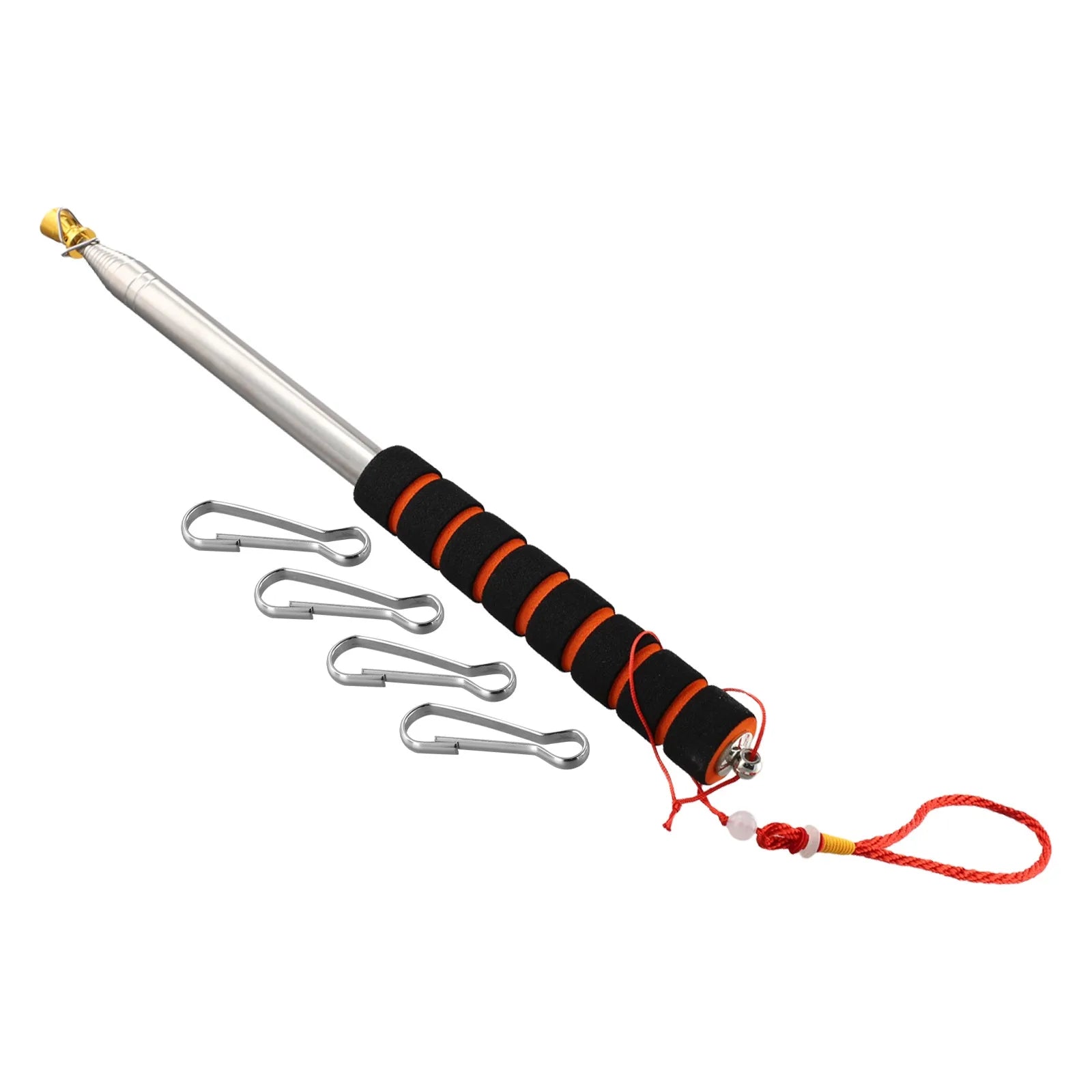 3 Meters Telescopic Handheld Flagpole With 4 Clips Handheld Flag Pole Tour Guide Flagpole Teachers Pointer Telescopic Flag Pole Oasis Select