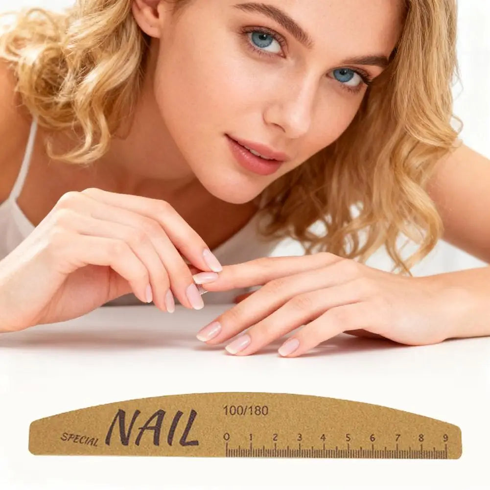 100/150/180/240 Grit Both Sides Nail Files with Scale Line & Reference Graphic, Nail Files for Natural Nails Nail Buffering Tool Oasis Select