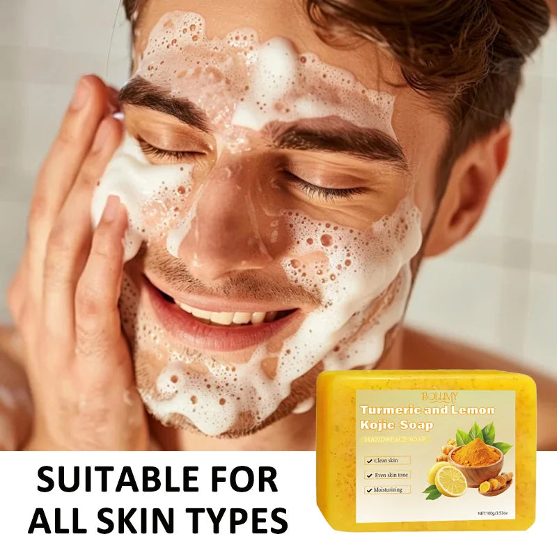 2PCS lemon ginger yellow soap and citric acid soap, used for washing face and hands, softening rough skin, moisturiz. Oasis Select