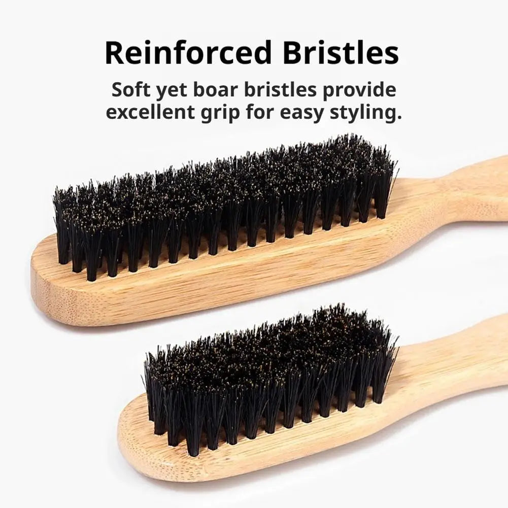 Natural Boar Bristle Beard Brush Wooden Handle Men's Grooming Tool for Clean Beard Oil Hair Styling Fade Cleaning Brush Oasis Select