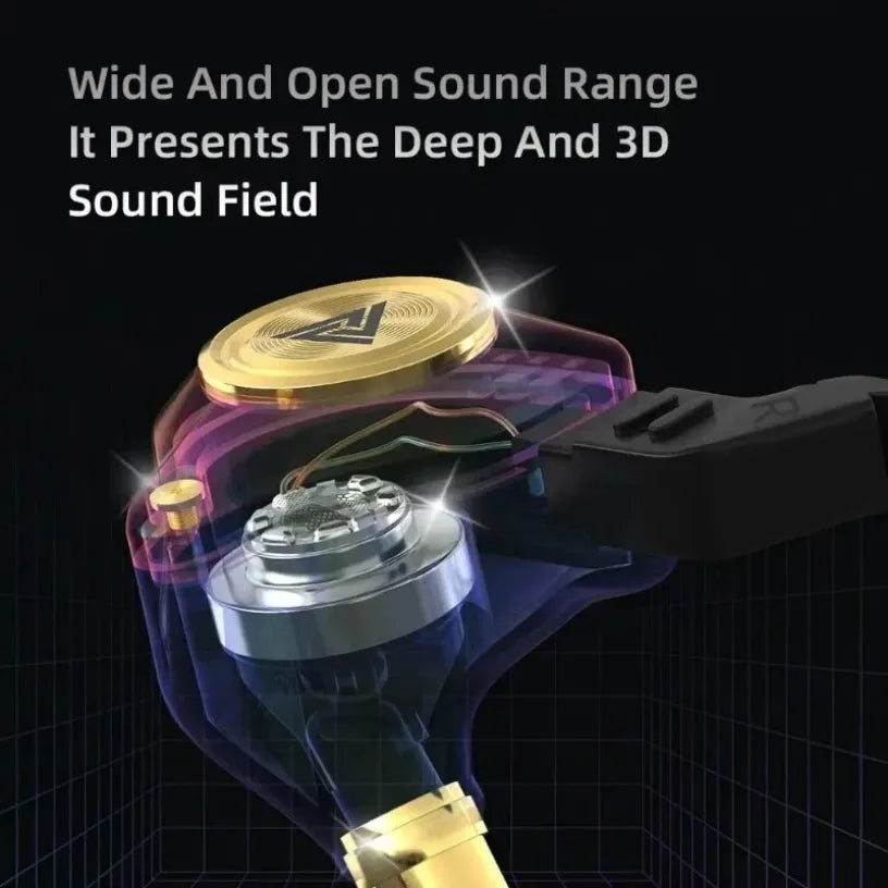 QKZ CK5 FiLe Wired Earphone Professional Gaming And Sports Noise Cancelling Headphones with Microphone HiFi Music Earphone Oasis Select