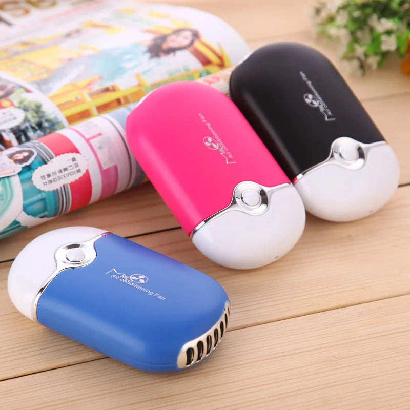 New USB Mini Fan Air Conditioning Blower USB Charging Fan Eyelash Hair Dryer Portable Nail Polish Quick Dry Pocket Cooling Fan Oasis Select