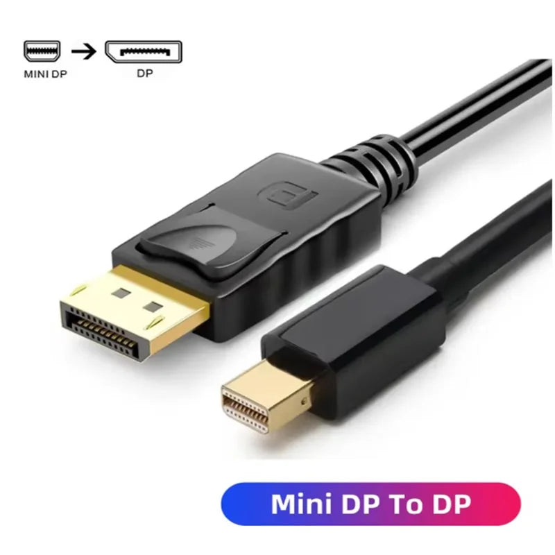 1.8m Mini DisplayPort to DP DisplayPort Cable 4K@60Hz 2K@144Hz Mini DP Male to DP Male Adapter Cord for Video Card PC Monitor Oasis Select 1.8m