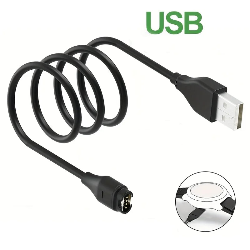 100cm USB Charging Cable for Garmin Fenix 8/7/6/5 & Forerunner Smartwatch Charging Cable Oasis Select