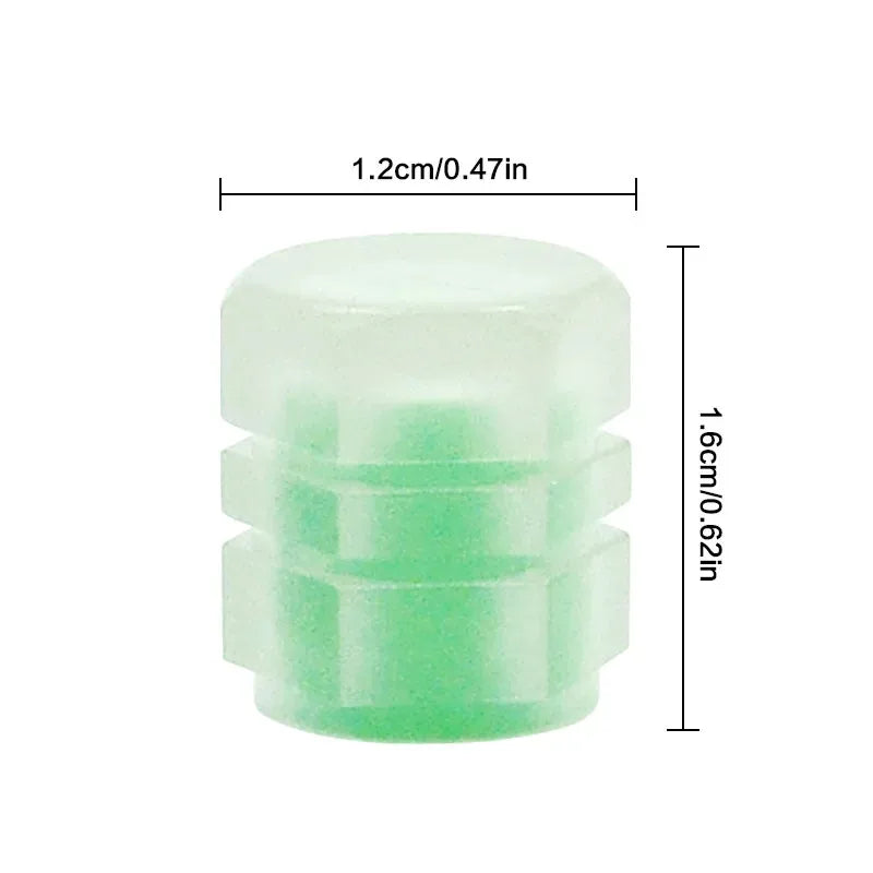 4/8/16/20pcs Universal Luminous Bicycle Tire Valve Caps Night Glowing Decor Motorcycle Bike Valve Stem Cap Wheel Nozzle Oasis Select