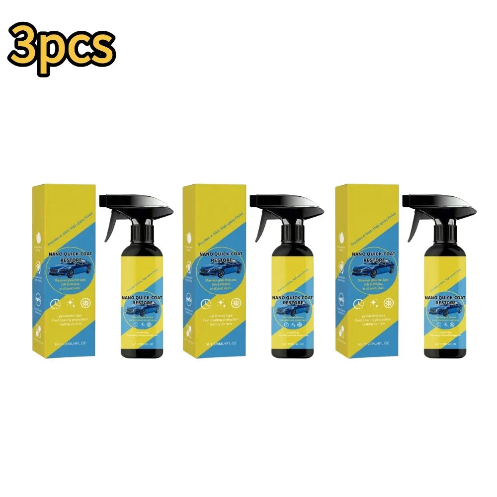 Car Automotive Nano Ceramic Coating Spray Hydrophobic Paint Sealant Polishing Liquid High Gloss Long Lasting Protection Oasis Select 3pcs