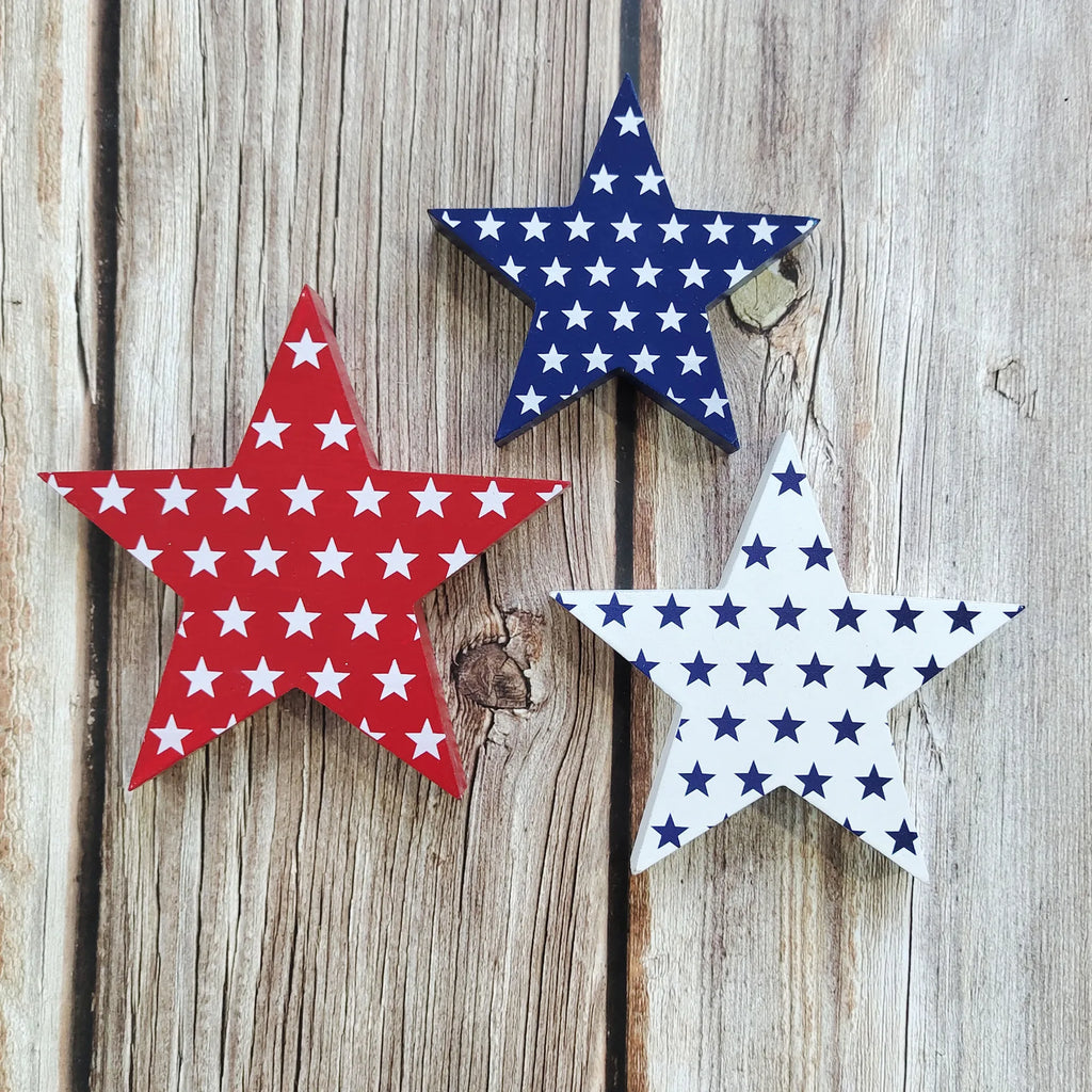 Independence Day Wooden Crafts National Day Creative Home Tabletop Decorations Oasis Select 3pcs-set