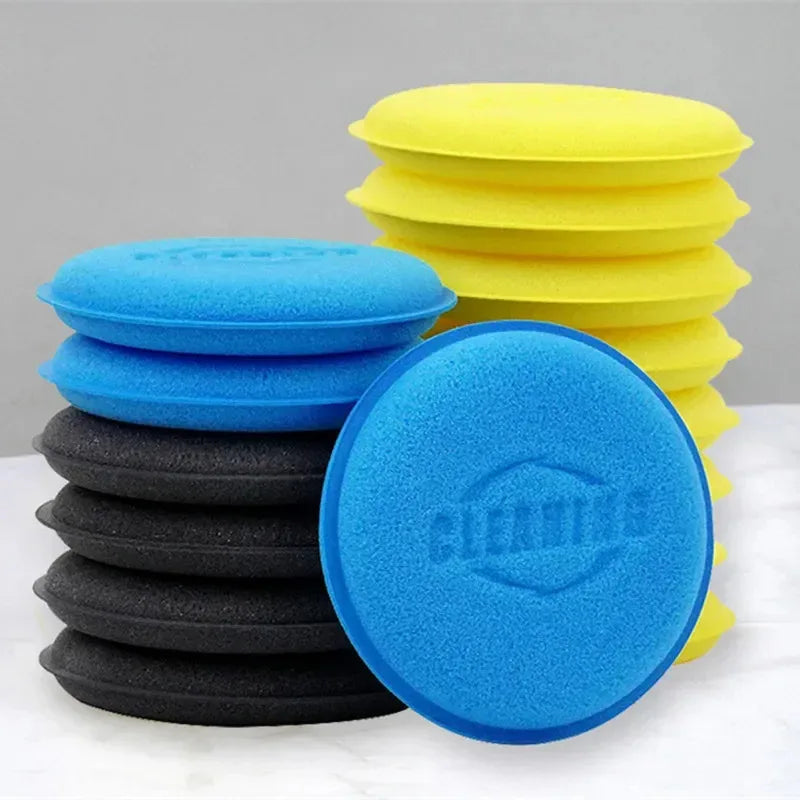 5/10pcs Car Foam Sponge Wax Applicator Cleaning Detailing Pads Car Waxing Polishing Pad Home Car Wash Care 10cm Car Cleaning Kit Oasis Select