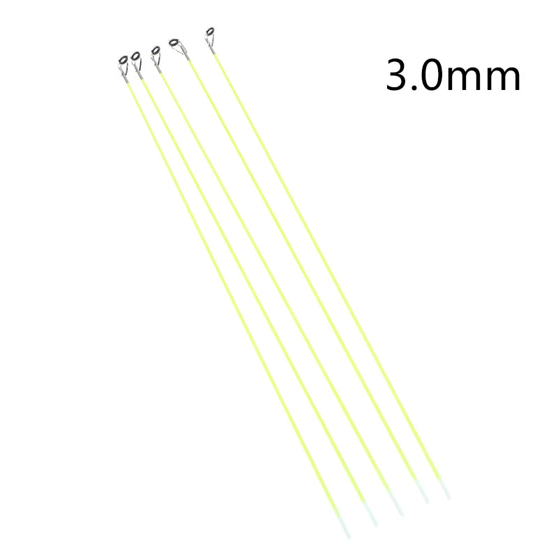 New 5Pcs 42CM Boat/Raft Rod Tip Spare Tail Fiberglass Refit Replacement Fishing Rod Tip With Top Ring Fishing Gear Accessories Oasis Select A