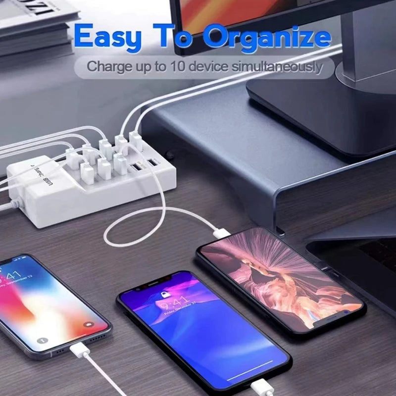 USB Charger Dock USB Charging Station Smart USB Charger Desktop USB Rapid Charger For Multiple Devices US Plug Oasis Select