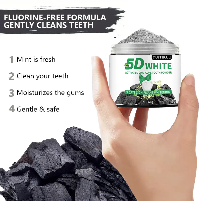 Tooth Whitening Powder – Charcoal, Peppermint & Xylitol 60g