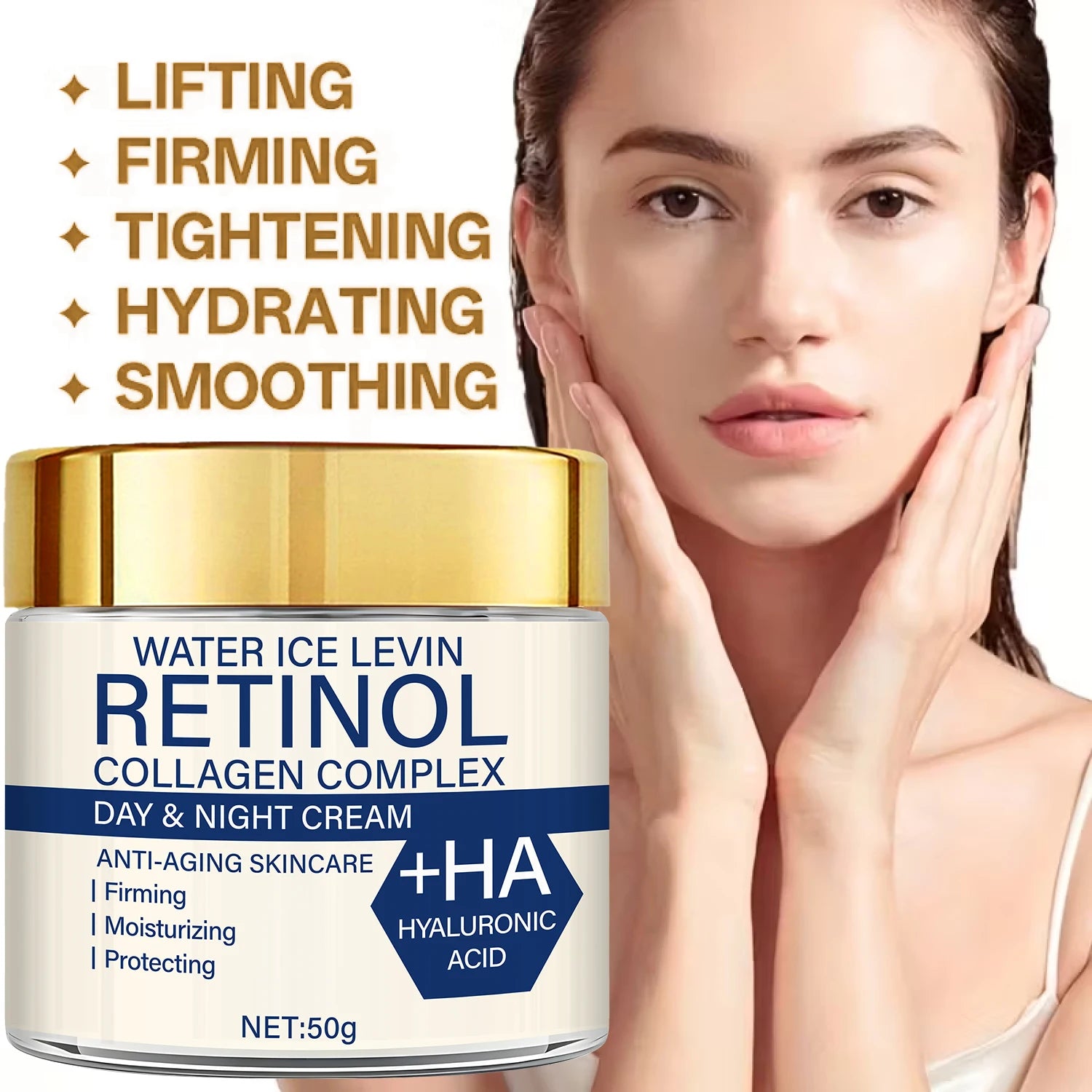 Retinol Collagen Day & Night Cream with HA – Anti-Aging 50g